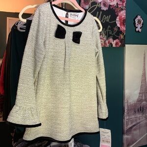 Rare Editions Cream Tweed Girls Dress 10